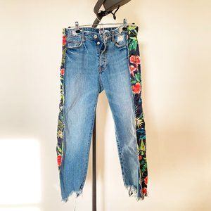 Colorful Flower Jeans Size 6(US)38(EU) Zara